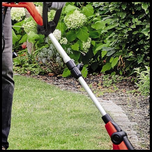 Foto von Einhell Elektro Rasentrimmer GC-ET 4530 Set (Motorkopf 4-fach neigbar & 180° drehbar, Alu-Führungsholm stufenlos teleskopierbar, Flowerguard)