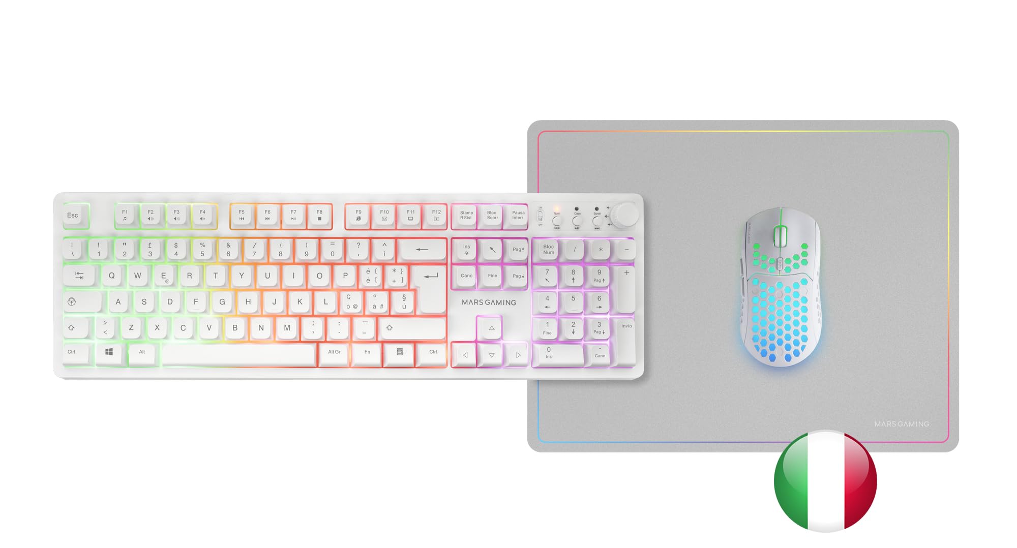 Clavier MARS GAMING Clavier Mécanique TKL FRGB MK80 Noir Antighosting Switch Mécanique Marron