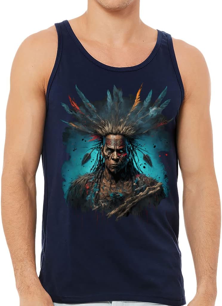 Shaman Print Tank - Cool Workout Tank - Graphic Jersey Tank