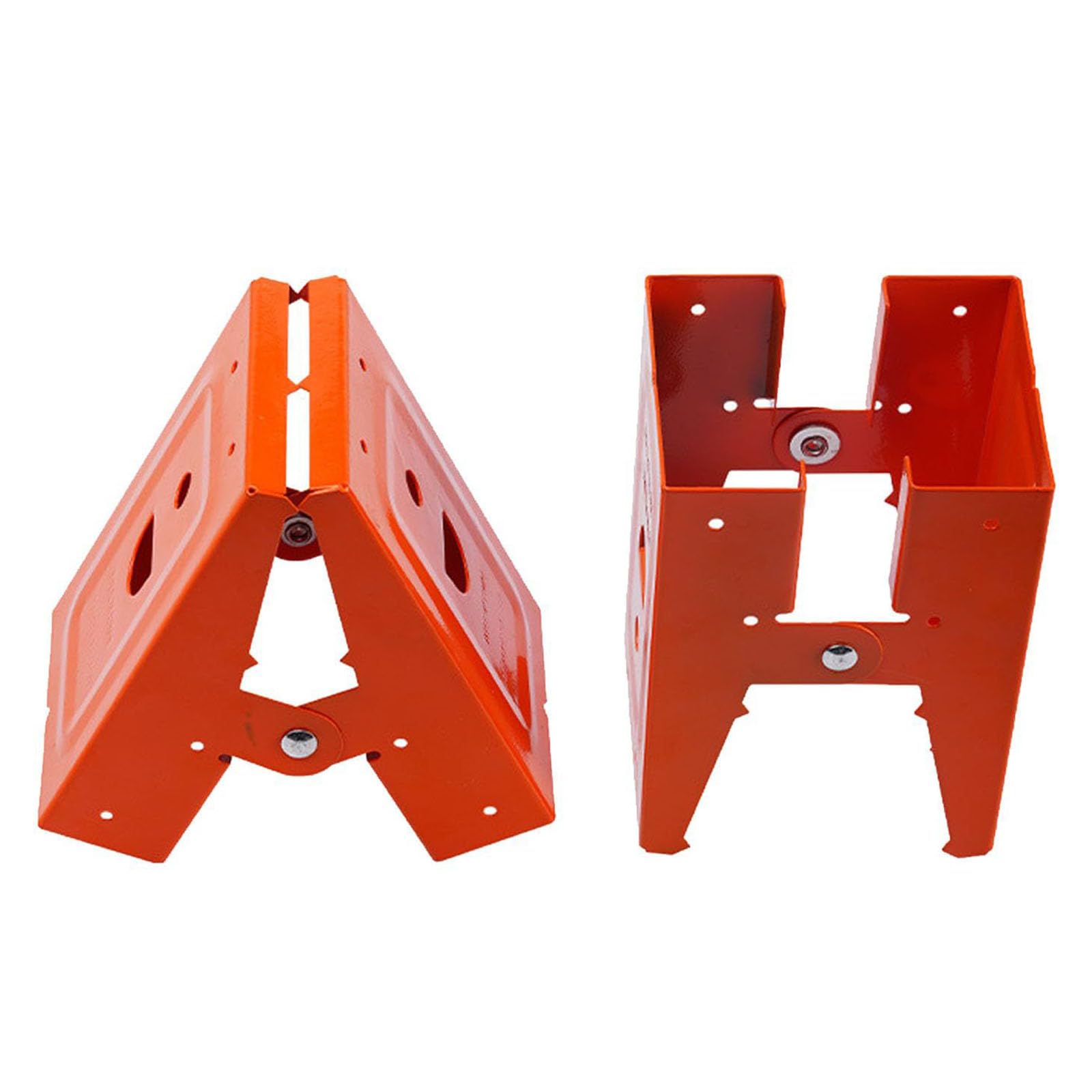 Heezou Multicolor Professional Sawhorse Brackets Not Slip Grooves Visible Alignment Holes Strong Metal Workbenches Clamp For Construction No Tool Need Woodworking Brackets