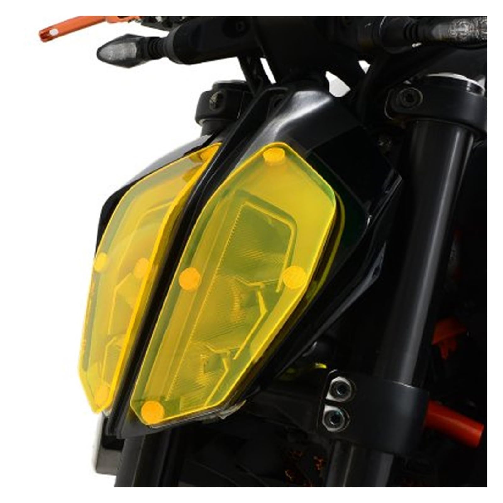 osłona reflektora motocykl Dla KTM DUKE390 DUKE790 DUKE 390 2017-2024 Osłona Reflektora Motocykla, Folia Ochronna Zmieniająca Kolor, Soczewka Reflektora metalowy retro grill(Red)