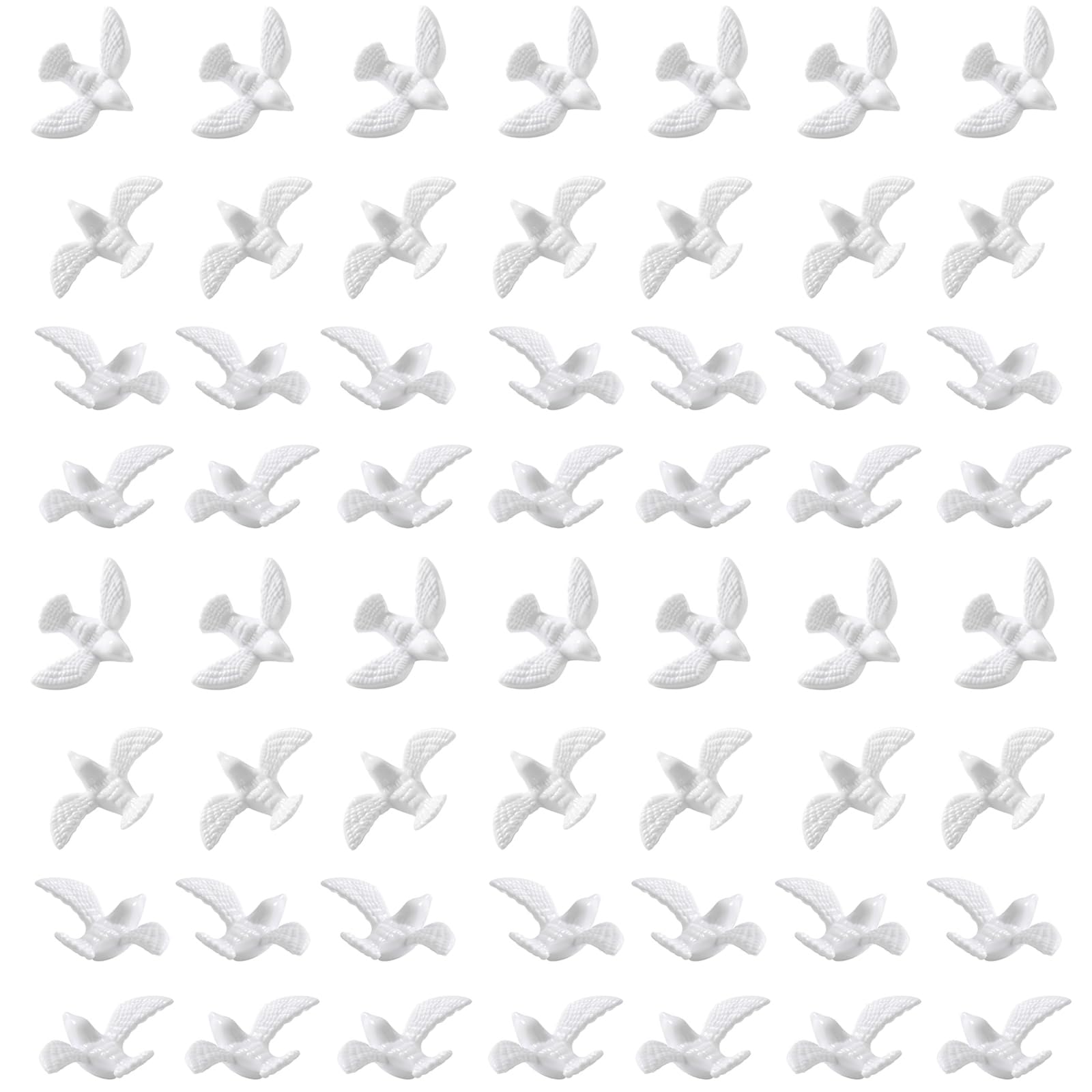 ZHLISHQINJJ 100 Pcs Mini White Dove for Crafts, 1 Inch Mini Doves Bulk