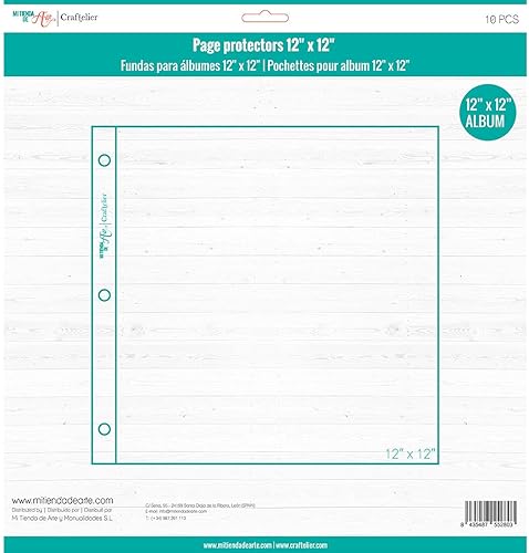 Miniatura 8 de Craftelier - Fundas de plástico transparente con 6 bolsillos horizontales para álbumes de fotos personalizados  Incluye 10 fundas de 12" x 12" (30,5