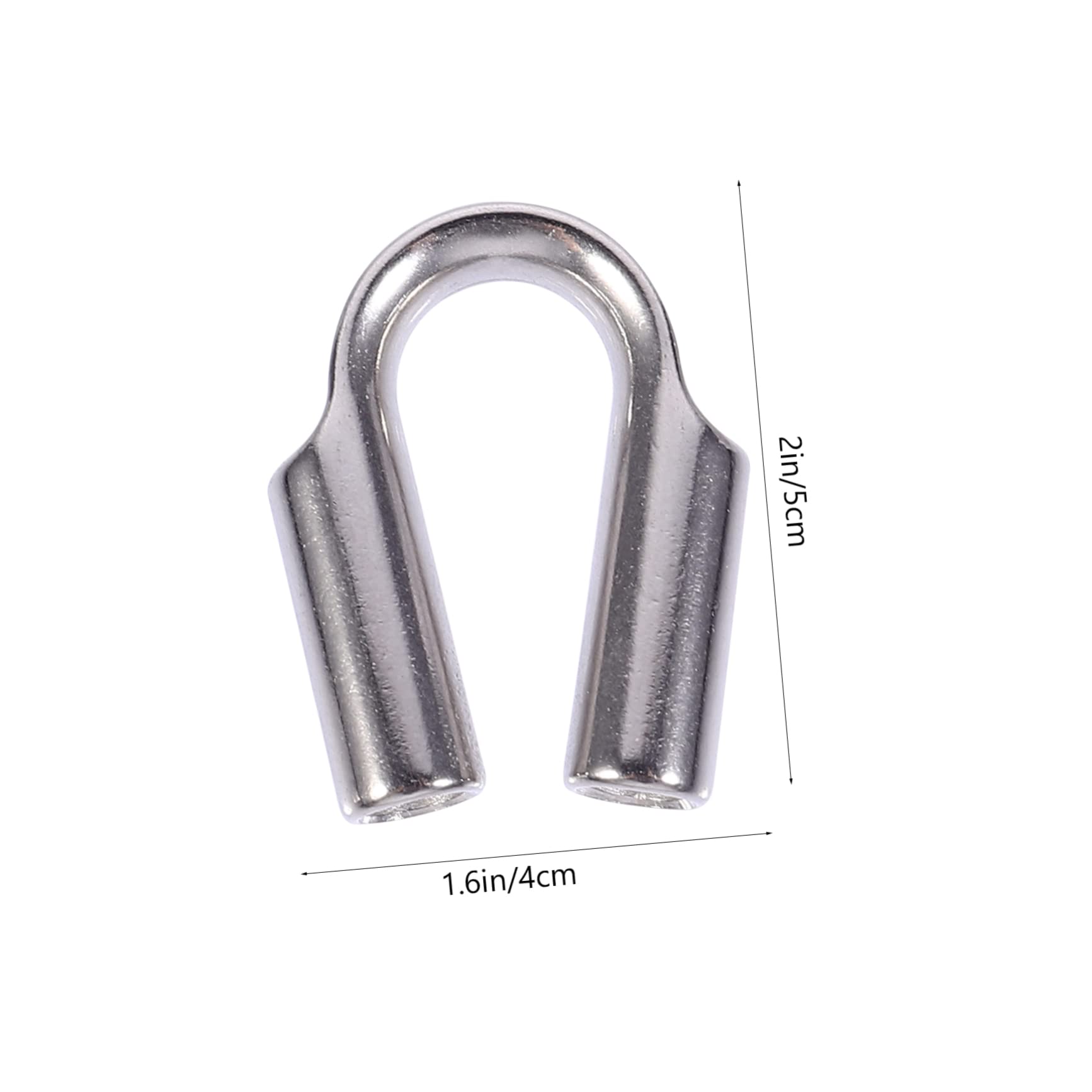 NAMOARLY 4pcs Wire Rope Sleeves Steel Cable Clamp Steel Wire Rope Cable Clamp Wire Deck Railing Wire Fence Clips Cord Pallet Rack Locking Wire Rope Crimping Kit Bolt Stainless Steel Silver