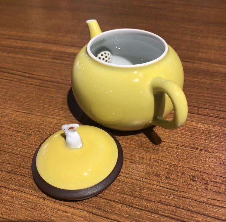 Amazon | 〈〉深川製磁 急須 黄地うさぎ うさぎ 煎茶 中国茶 茶器 