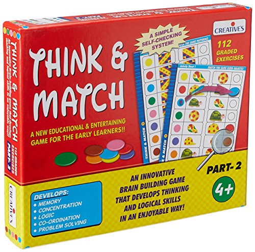 Image of CRE0686 What's Next - 2 Card Game (Multi-Color, 34 Pieces) CRE1059 Think and Match Part-2 Board Game (Multi-Color)