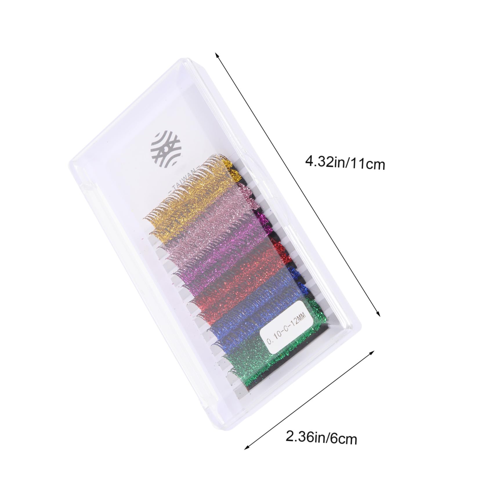 Ipetboom 30paia Ciglia Glitterate Colorate Per Cosplay Extension Per Effetti Esagerati e Attraenti Per Halloween e Feste