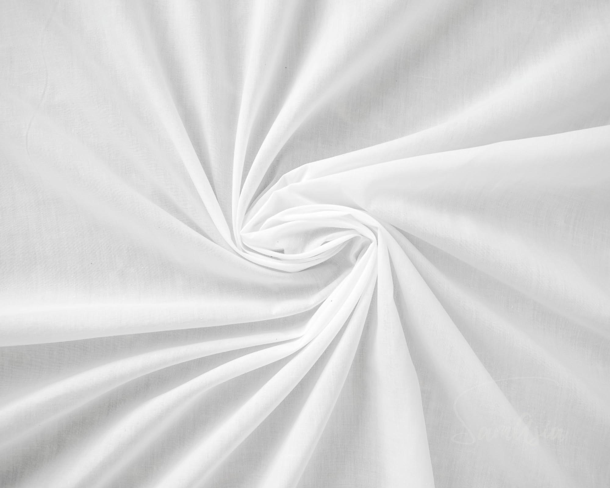 Plain White Polycotton Fabric for Dressmaking Art & Craft, Sewing, Quilting, 1 METRE