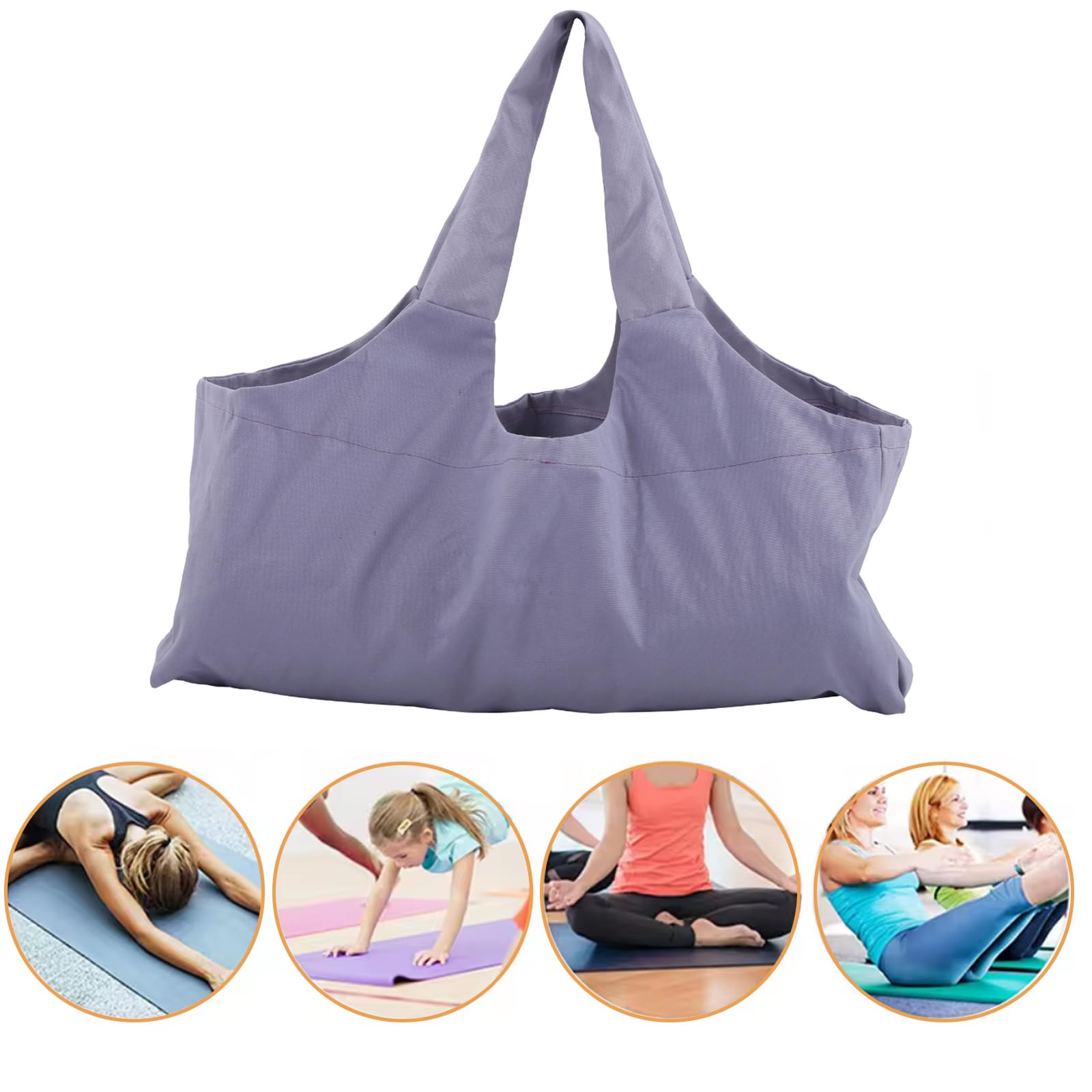 SOONHUA Supporto per tappetino da yoga,Yoga Mat Tote,Grande tappetino da yoga Sling Carrier con tasca laterale Accessorio Yoga, Viola, moda