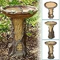 Outdoor Bird Bath Bowl, Resin Pedestal Bird Feeder Decoration for Yard, Garden BirdBaths & Supports, Bird Tables, Bird Baths for the Garden Free Standing, Best Choice Gift Beautiful Garden Decor