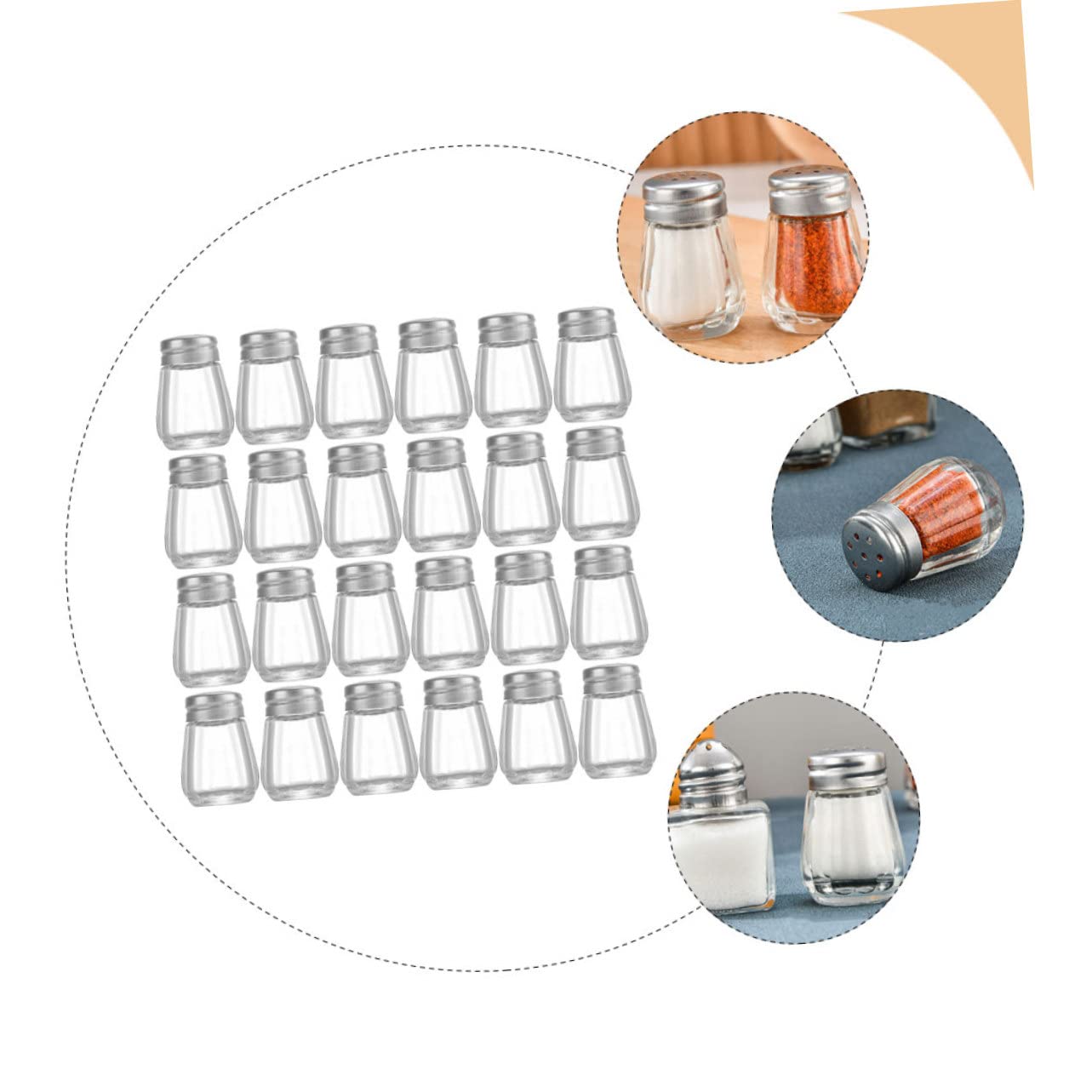 PRETYZOOM Salero Y Pimentero 30 Unidades Mini Pimentero para Barbacoa Soporte para Condimentos para Almacenar Condimentos en La Cocina