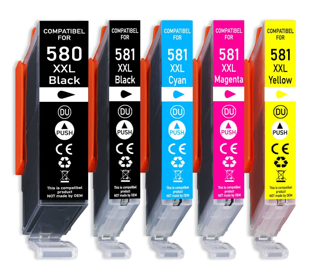 KIT Cartucce Refil Ricaricabili Compatibili Canon PGI-580 / 581 XXL Pixma TR7550 - Foto 2