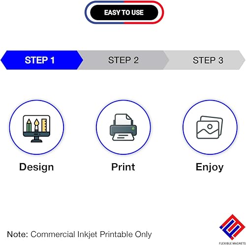 Miniatura 4 de Hojas magnéticas de vinilo flexible en blanco con esquinas redondas, hojas magnéticas imprimibles, imanes para automóviles, 18 x 24 pulgadas (1