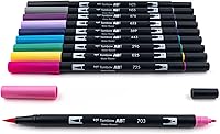 Vista 3 de Tombow 56188 Marcadores artísticos de doble pincel, Galaxy, paquete de 10. Marcadores mezclables, con pincel y punta fina