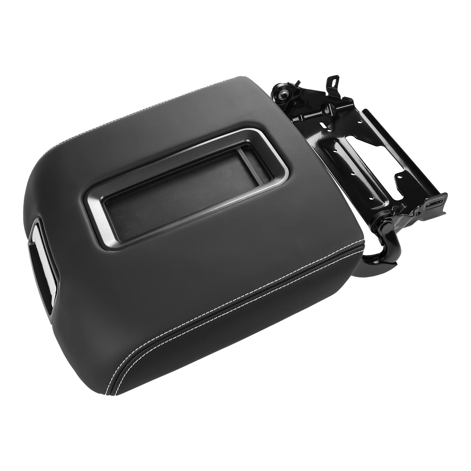 Photo 1 of VANJING Center Console Armrest Cover Lid Kit with Bracket Replacement for 2014-2018 Chevy Silverado 1500, GMC Sierra 1500 OE#0227083AA,22861304, L0227083AA (Black)