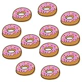 XUNHUI 10 pcs Donuts Patches Badges for Clothing Iron Embroidered Patch Applique Iron Sew on Diy Patches Sewing Accessories for Clothes