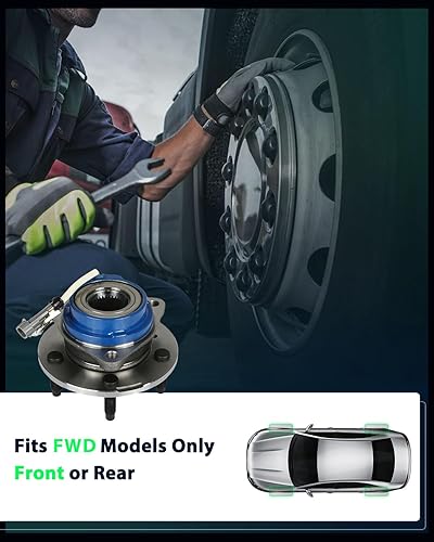 Miniatura 2 de SCITOO Cojinete de cubo de rueda 513121 para Buick Century Regal, para Chevrolet Impala, para Pontiac Grand Prix, para Cadillac DTS Conjunto de