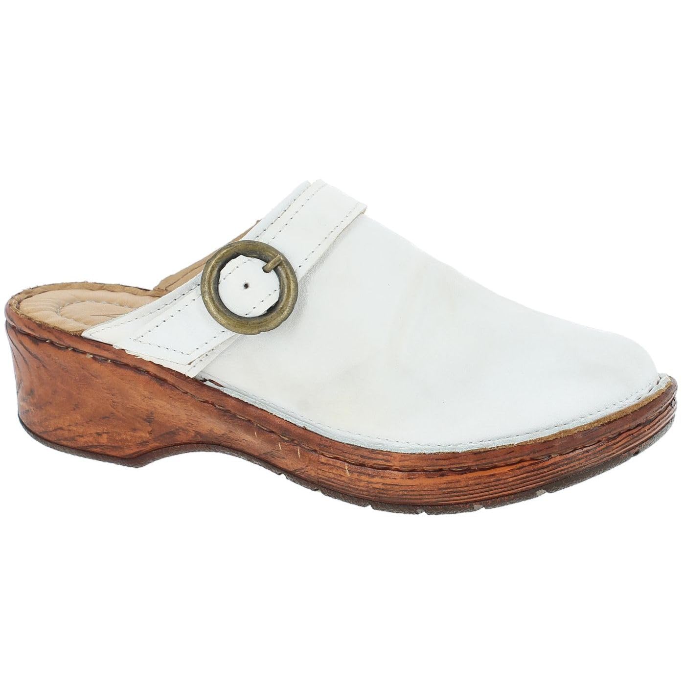 Andrea Conti Women's Mules, White, 8.5 UK