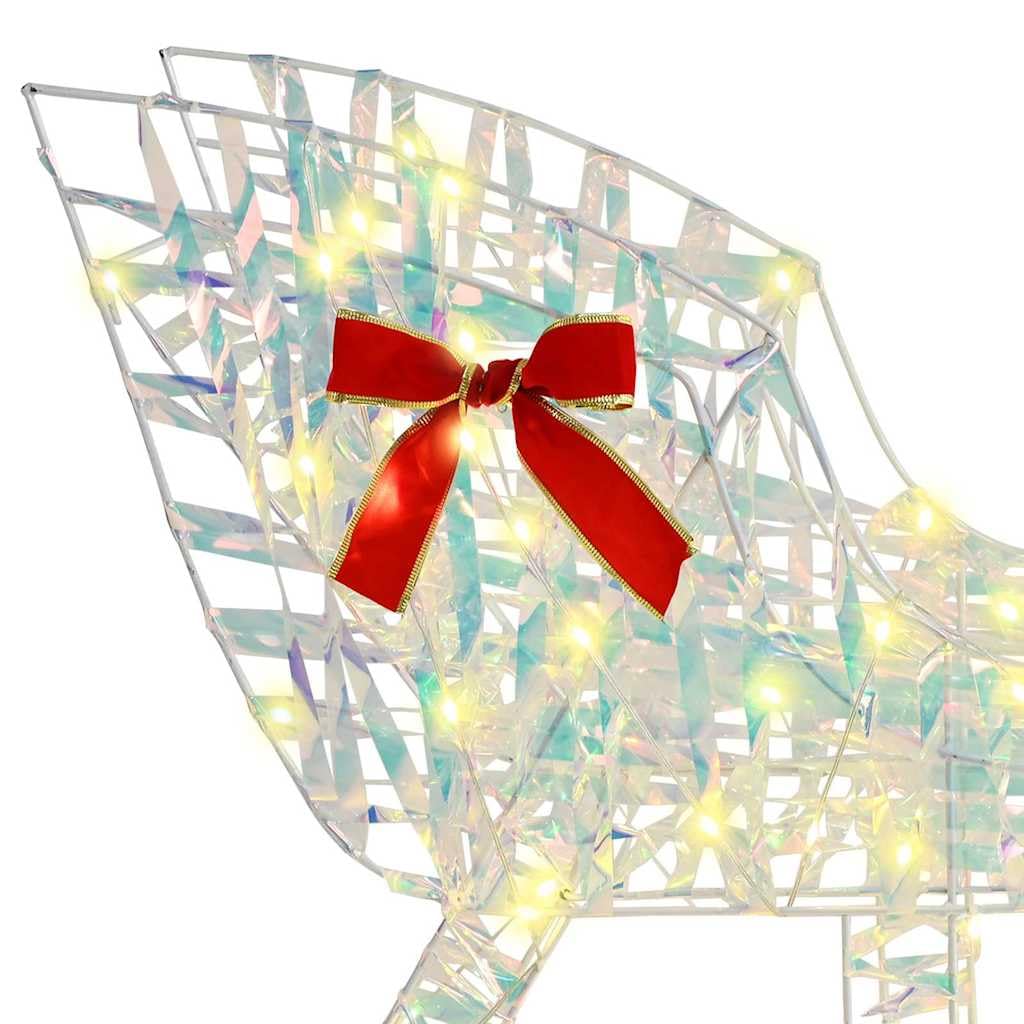 Festnight Beleuchtet Außen Led Rentier mit Schlitten 200 Led Weihnachtsfiguren Weihnachtsdeko Outdoor Figuren Garten Weihnachtsbeleuchtung Weihnachten Deko Warmweiß