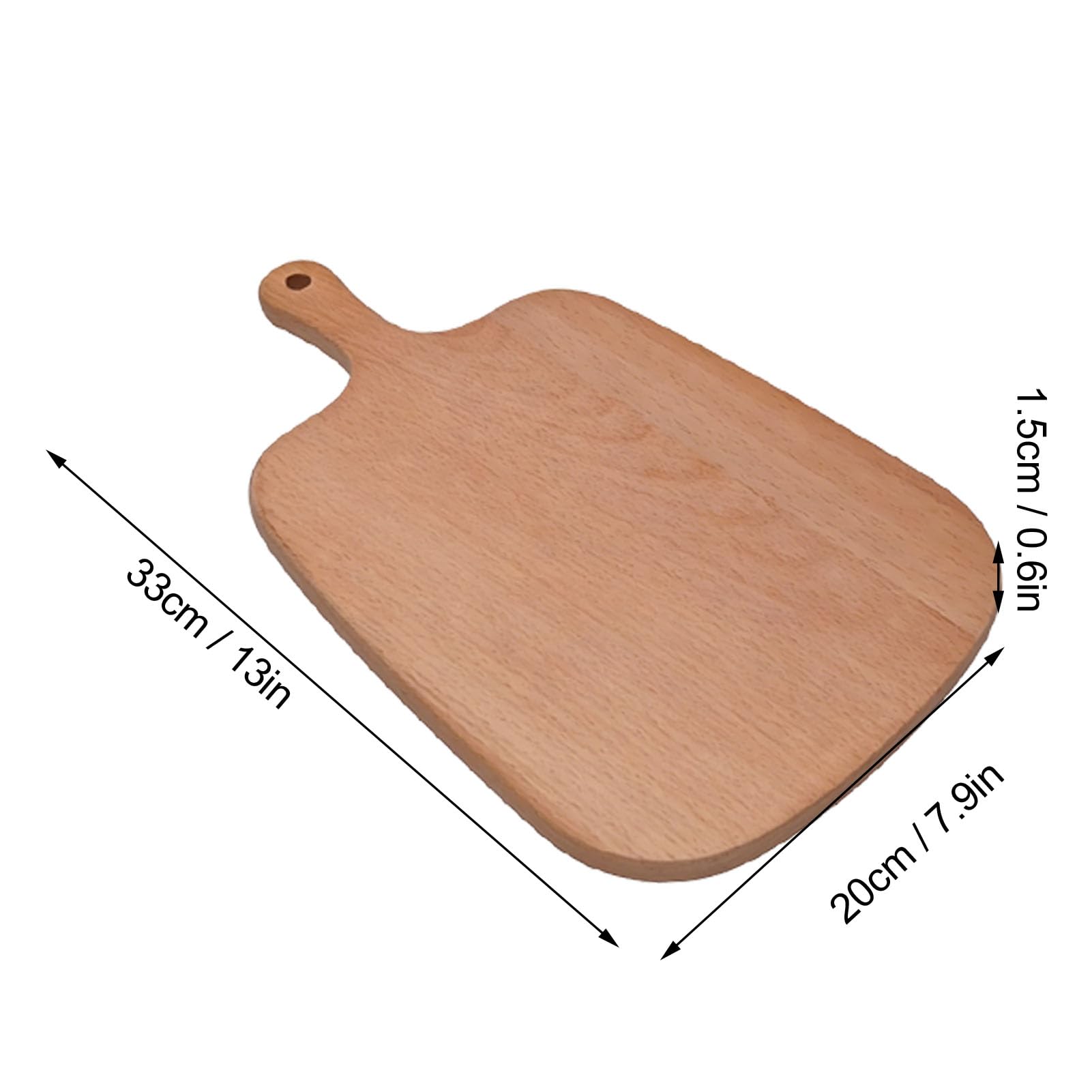 Greensen Tabla de Cortar de Madera, Tabla de Cortar de Madera de Haya con, 13 X 7,87 X 0,59 Pulgadas, de Embutidos de para Queso, Carne, Verduras, Cocina, Servicio en el Hogar (#1)