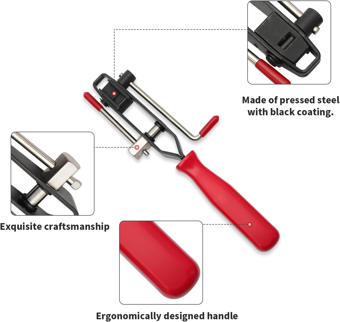 Alpha Rider 12 PCS For Auto/ATV CV Joint Axle Boot Clamp Pliers Tool with CV Boot Clamps Kit, 10 Crimp Bands-Ear Type Extension For Most Cars