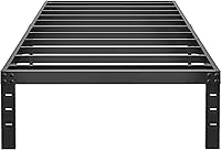 Vista 11 de Base de cama tamaño Queen de 10 pulgadas, no necesita somier, base de colchón de plataforma de metal resistente con listones de acero