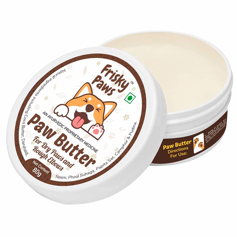 Frisky Paws Dogs Paw Butter for Pets with Coco, Neem, Papita and Pudina