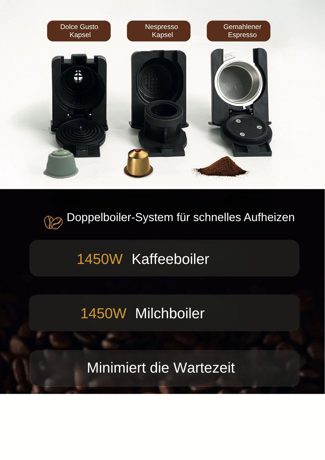 Ox-Pro2 Kapsel- und gemahlene Kaffee-Espressomaschine