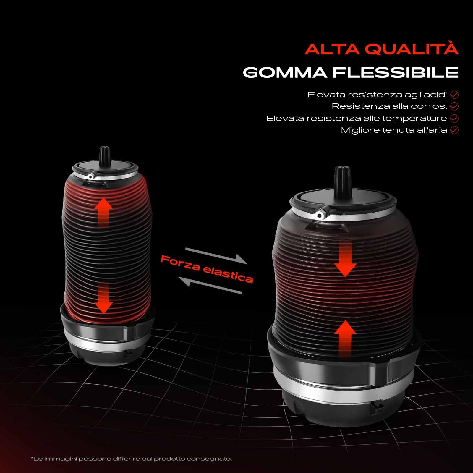 Frankberg Molla pneumatica sospensione pneumatica posteriore sinistra | Compatibile con: Classe E W211, Classe E Modello T S211, CLS C219