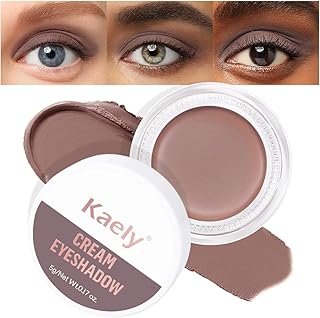 Kaely Single Cream Eyeshadow Pot, Stone Matte Eye Shadow for Older Women High Pigmented Waterproof, Natural Eyeshadow Palette Makeup Brightener, sombras en crema para ojos, Blendable, 22