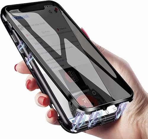 KMXDD Funda antiespía para Galaxy Note 20 Ultra de 360 vidrio templado transparente de doble cara absorción magnética protección contra parachoques