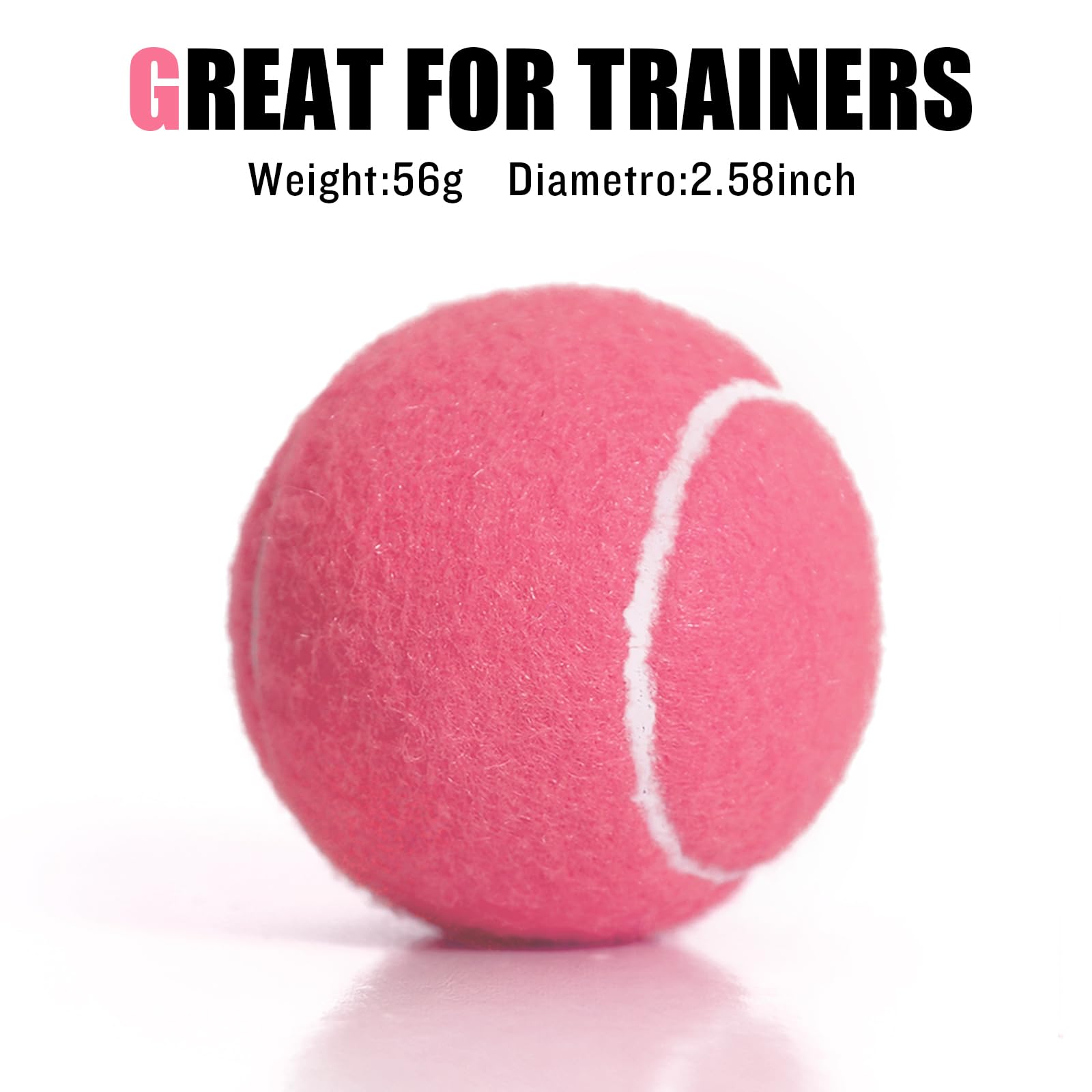 12/18/30/60 Pack Tennis Balls, Training Tennis Balls, Pet Dog Playing Balls, Practice Tennis Balls with Mesh Bag and Shock absorbers for Transport and Beginner Training