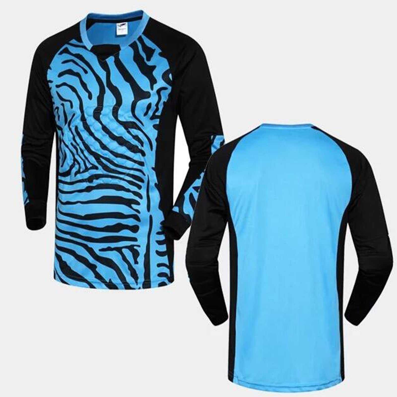 Gardien But Football Gardien de But Uniforme Kit Anti-Collision Chemises à Manches Longues Pantalons Uniformes d'entraînement Costume de Sport de Gardien de But pour Adultes Z0-2