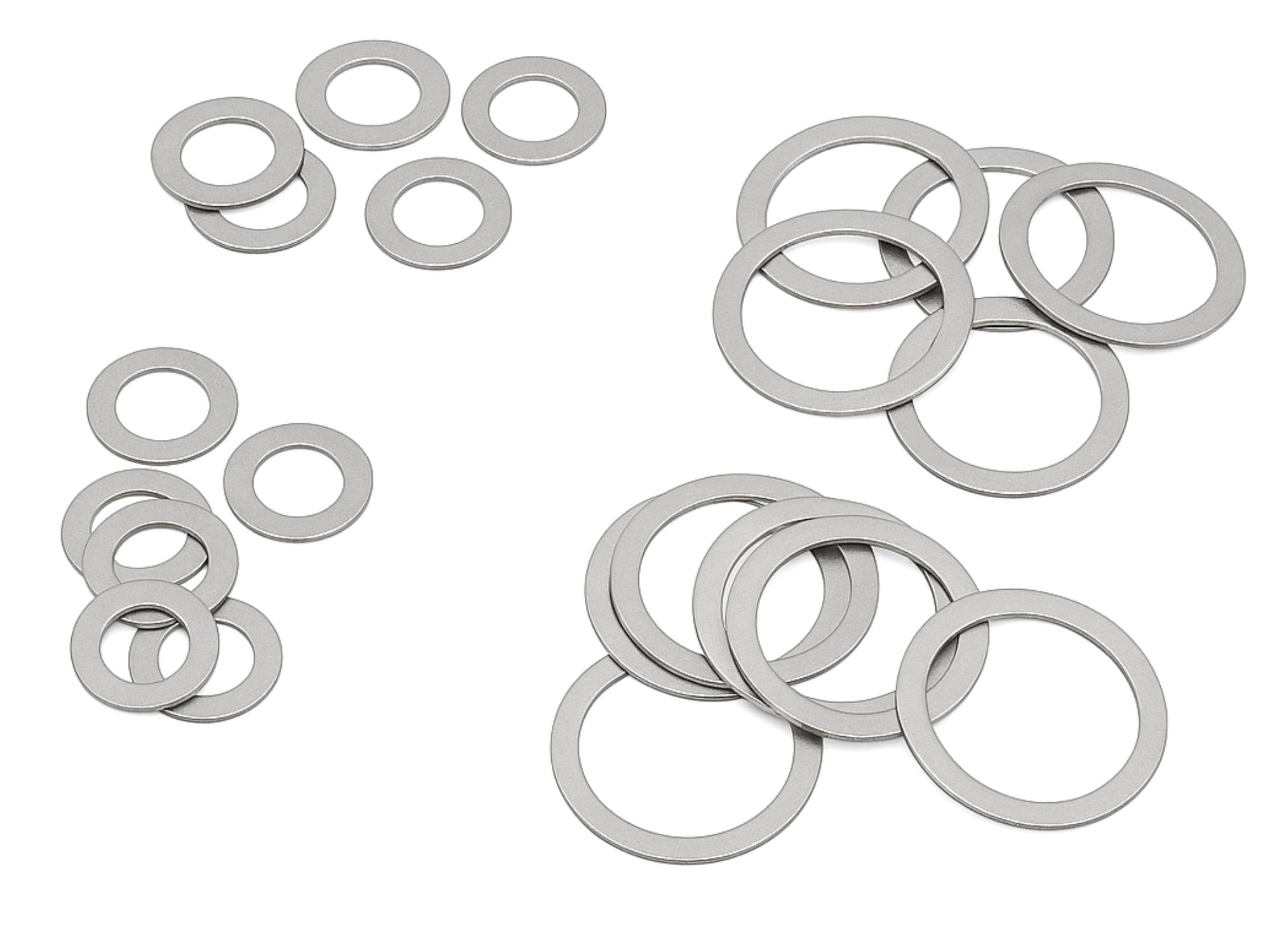 Passscheiben Sortiment 10x16mm 40tlg. Edelstahl DIN988 rostfrei 0,1mm - 0,5mm Scheibendicke Distanzscheiben Ausgleichsscheiben Set - rcbay