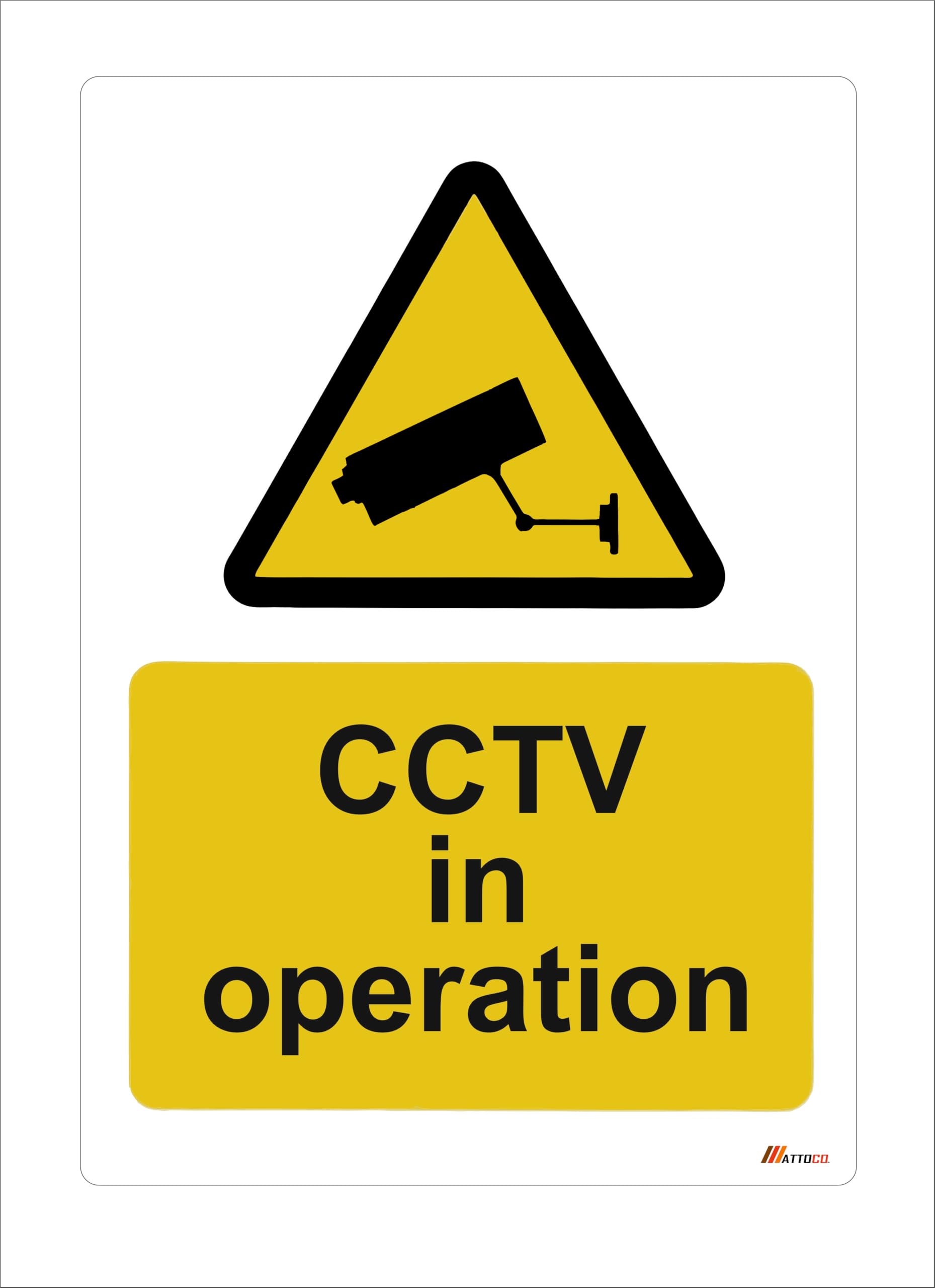 CCTV Warning Signs - 2 x 'CCTV in operation' and 1 x 'CCTV images monitored' - Size A4 - Data Compliant GDPR CCTV Sign - Semi Rigid sign - Image 3