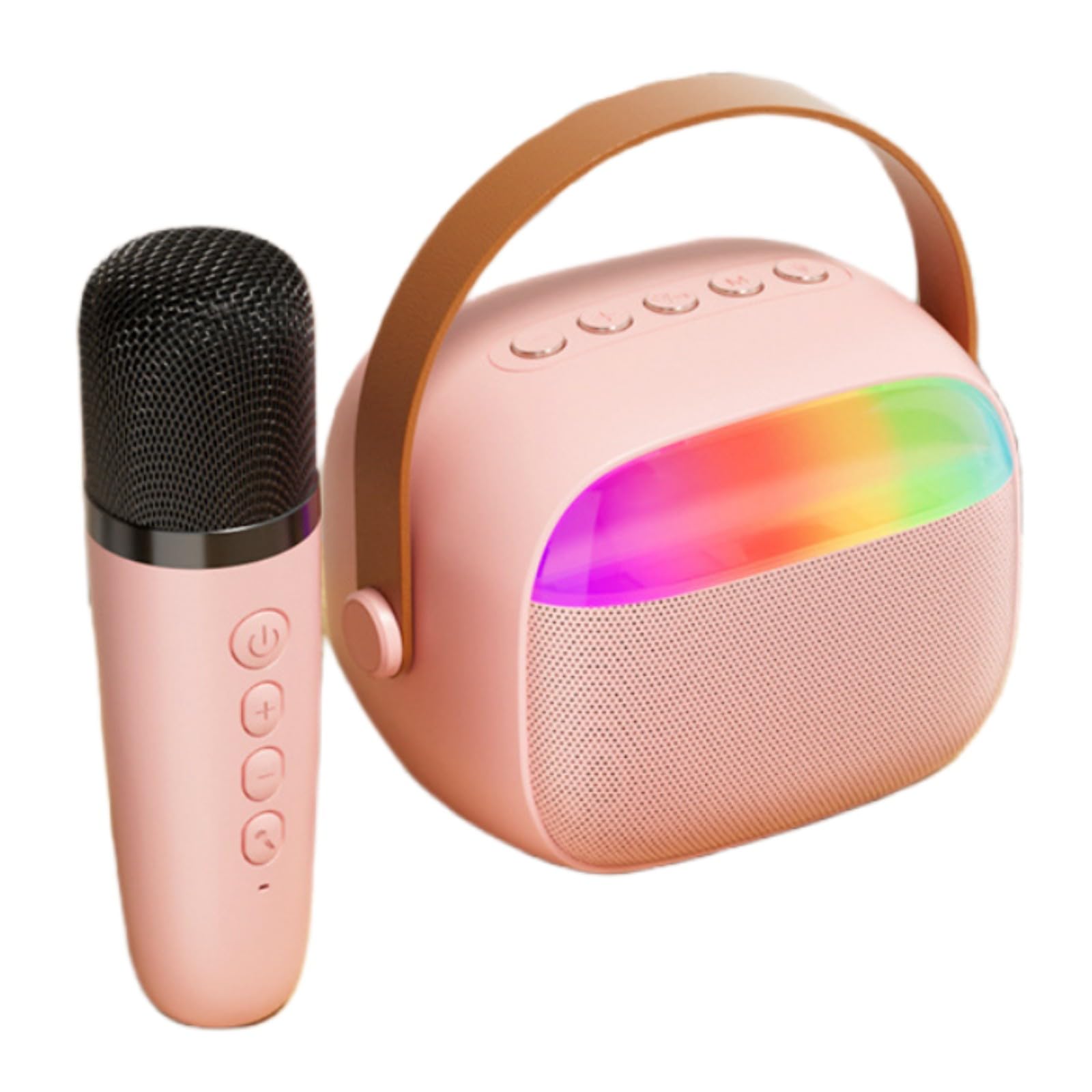 Maszyna do karaoke dla chłopców i dziewcząt z 2 mikrofonami, przenośny głośnik Bluetooth z bezprzewodowymi mikrofonami, zabawki do karaoke ze światłami LED, prezenty dla dzieci i dorosłych, domowy