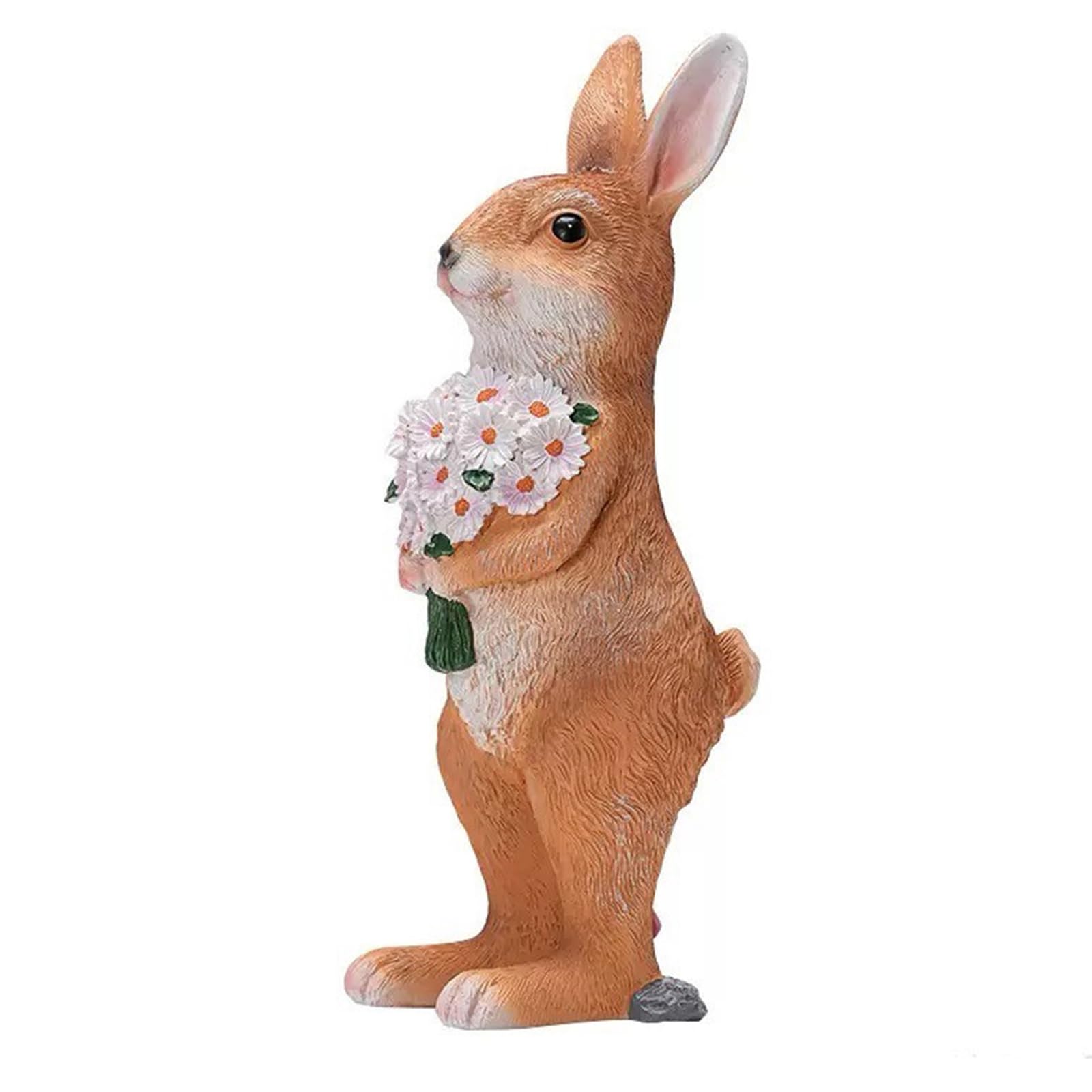 YXCQHZM Garden Rabbit Statues Resin Animal Sculpture Decorations for Garden Yard Lawn Indoor (B)
