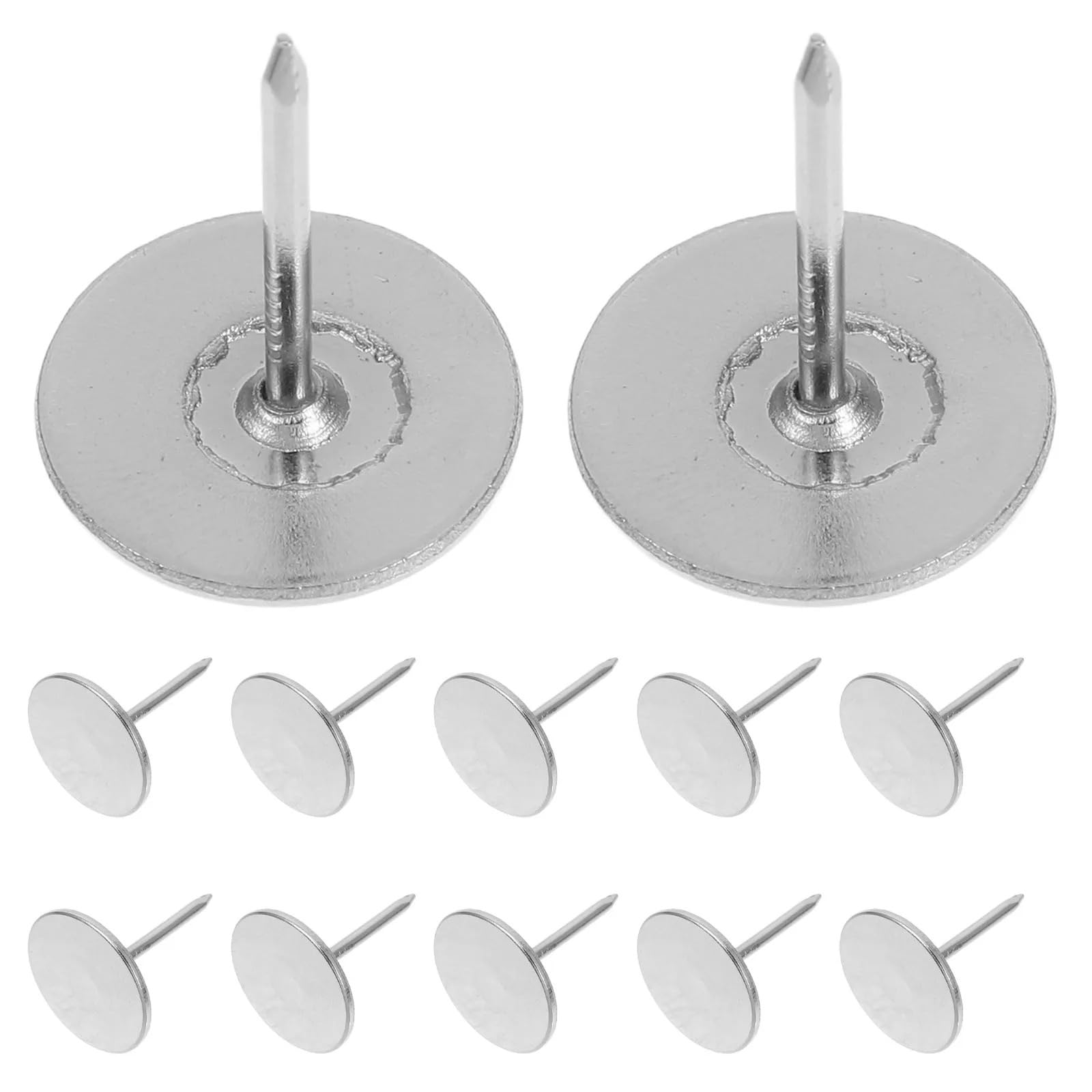 Flat Head Push Pins 20Pcs Flat Head Furniture Nails Thumb Tacks Metal Push Pins For Sofa Chair Headboard Cork Board Office Crafts Decoration