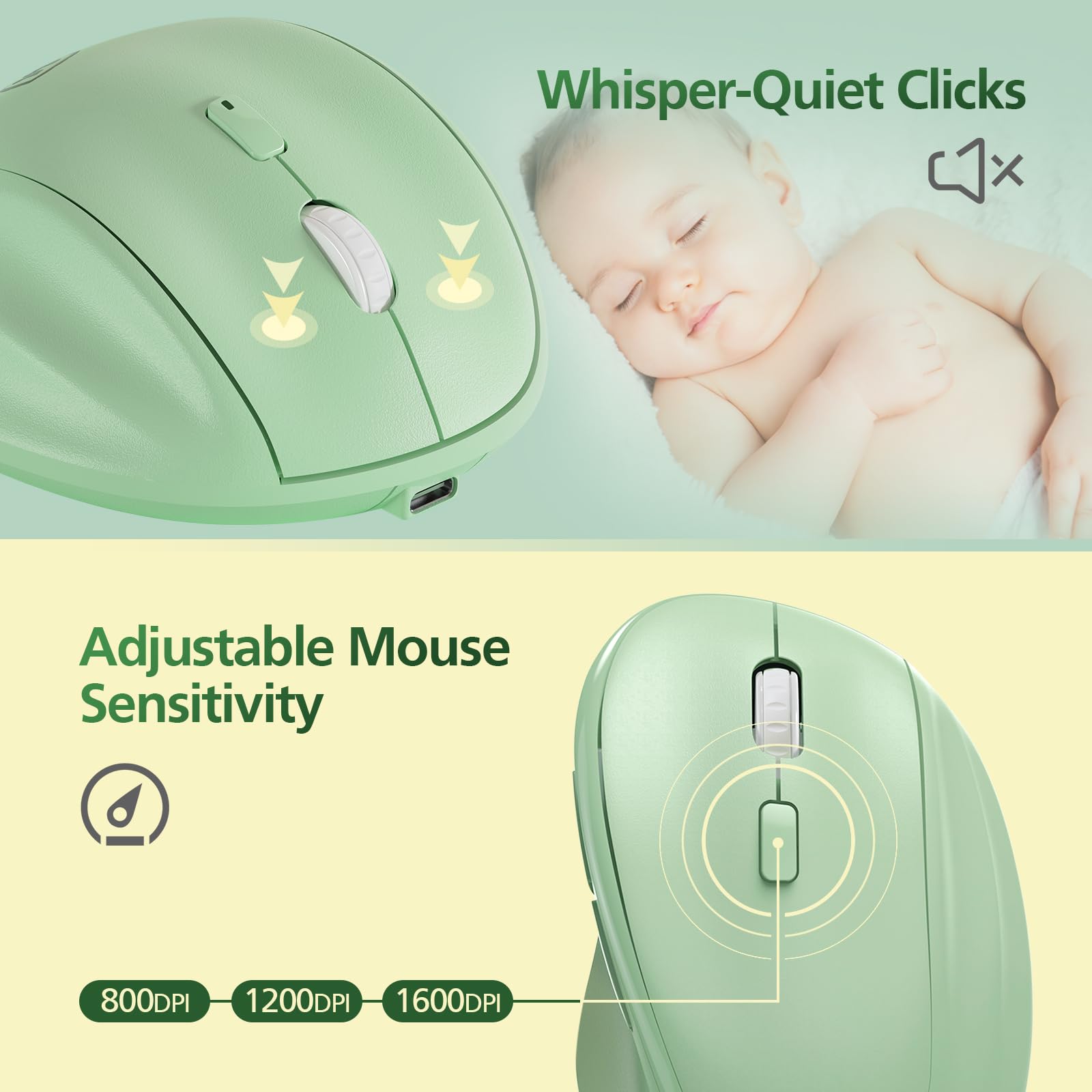 MICROPACK Digitally Yours Ratón ergonómico recargable, verde