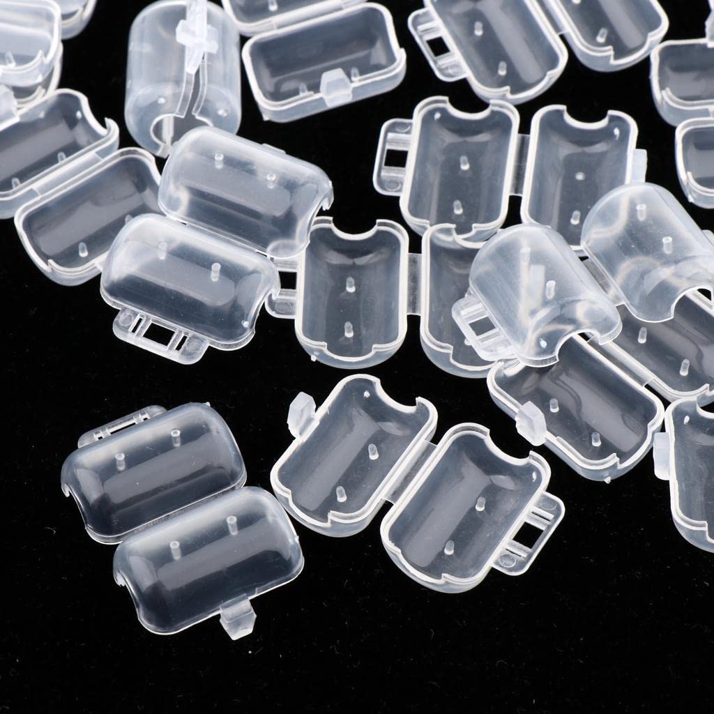 Baoblaze 30pcs Calamar Jig de Gancho Camarones Pesca Jigs Señuelos Cubiertas Gorras de Seguridad, S