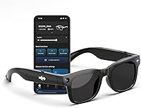 Hugur AI Smart Glasses: 8MP Camera, 1080P Stabilized Video, AI Translation, Bluetooth Audio - Vlogging Travel Sunglasses