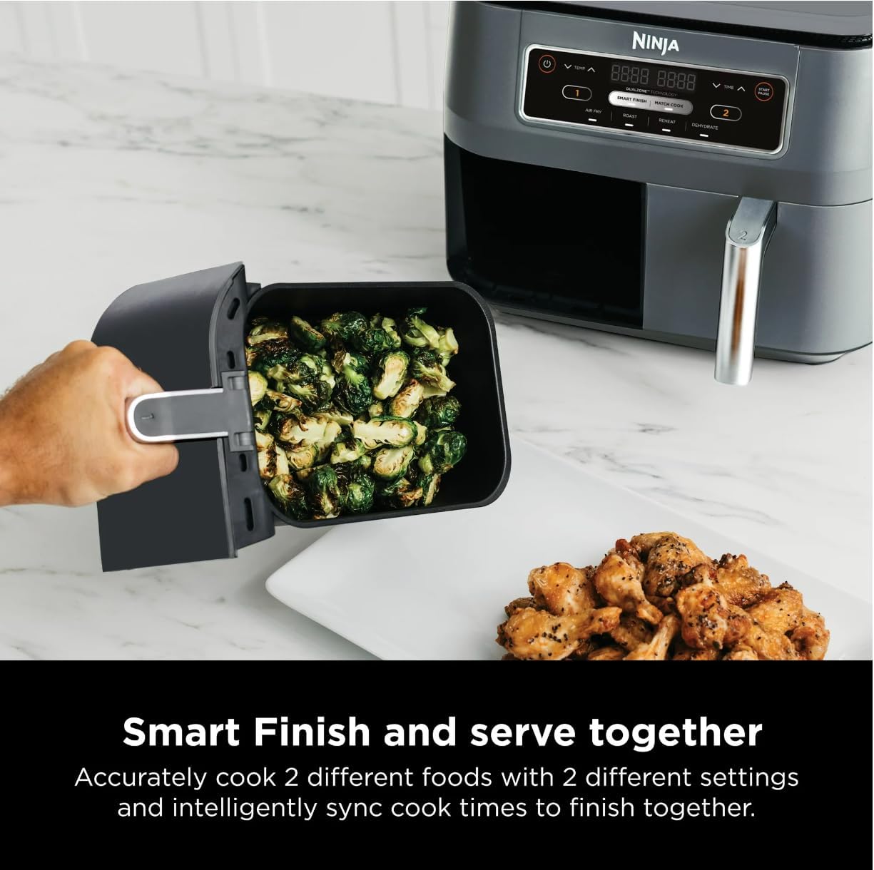 Ninja Foodi 4in1 8Quart. 2Basket Air Fryer with DualZone Technology