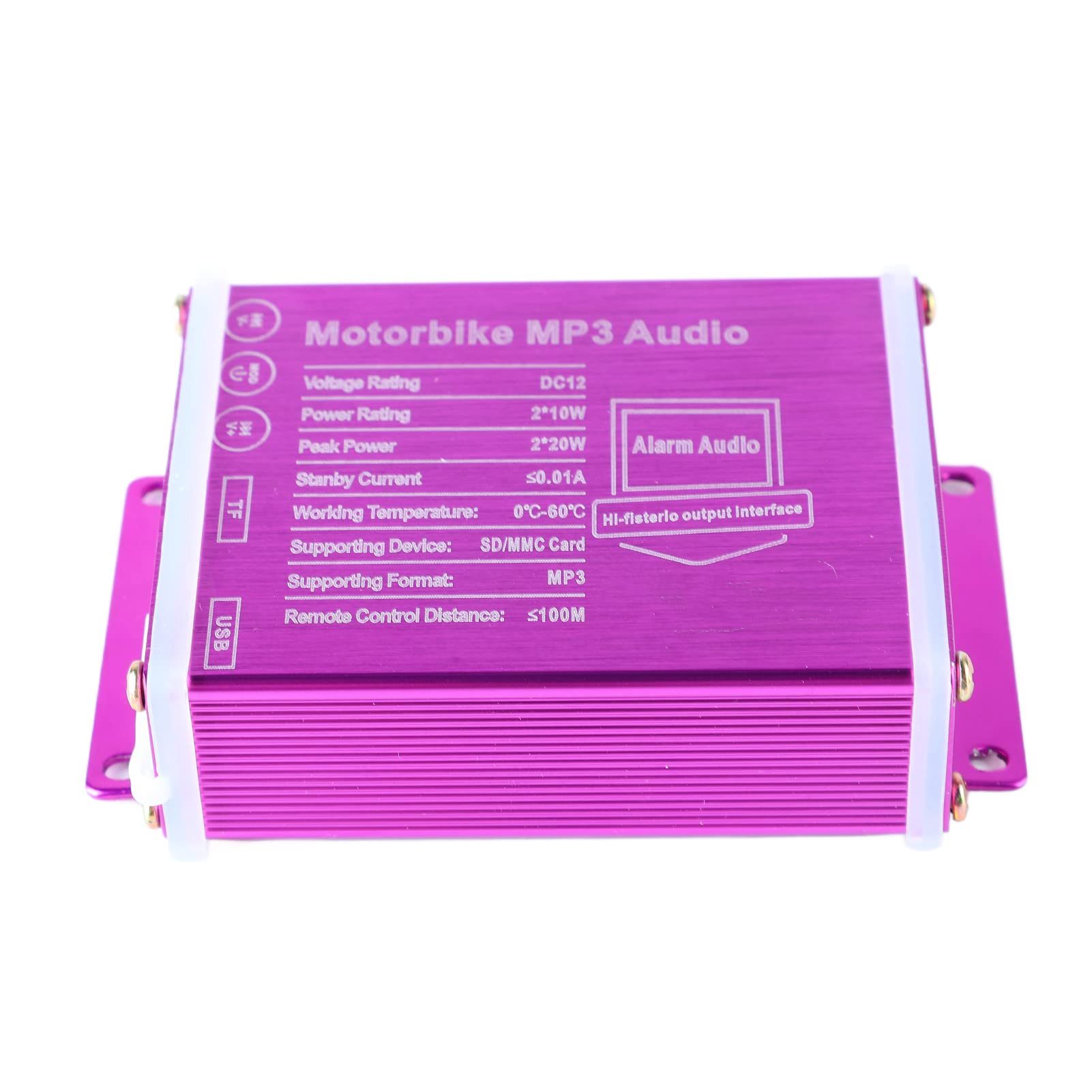 Altavoz De Alarma Para Motocicleta, Radio De Audio Antirrobo, Reproductor De MP3, Radio FM A Prueba De Agua, Sistema Amplificador De Altavoz USB, Calidad De Sonido Clara, Mano De Obra Exquisita