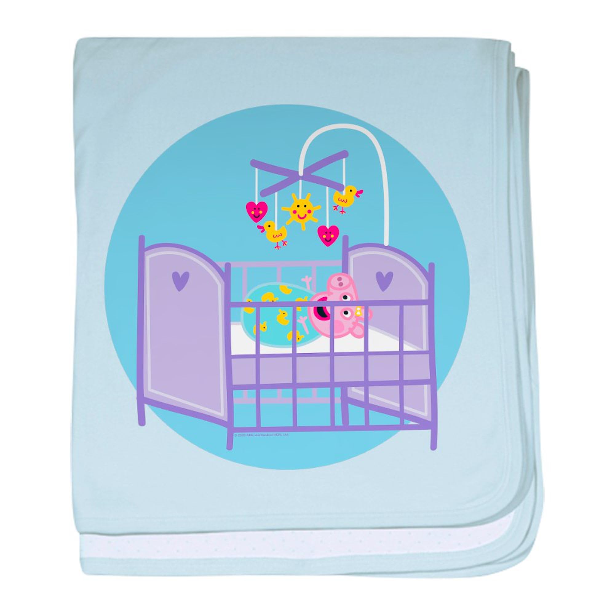 CafePress Peppa Pig: Crib Giggles Baby Blanket, Super Soft Newborn Swaddle