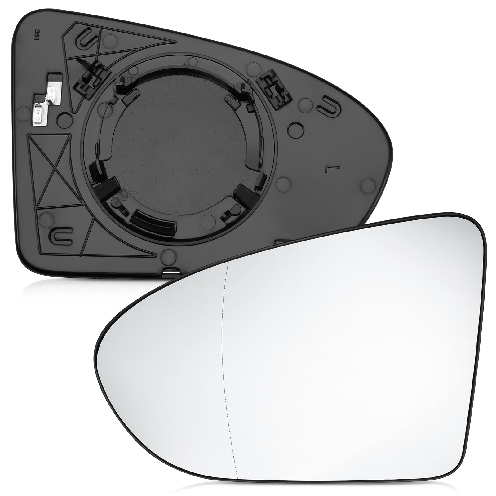 SENZEAL Wing Mirror Glass Heated Left Passenger Side For Nissan Qashqai J10 2006 2007 2008 2009 2010 2011 2012 2013 96302BR72A 96301BR72A (Left