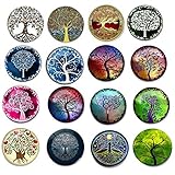 magpross 16pcs Beautiful Glass Refrigerator Magnets Oval Fridge Stickers Funny for Refrigerator...