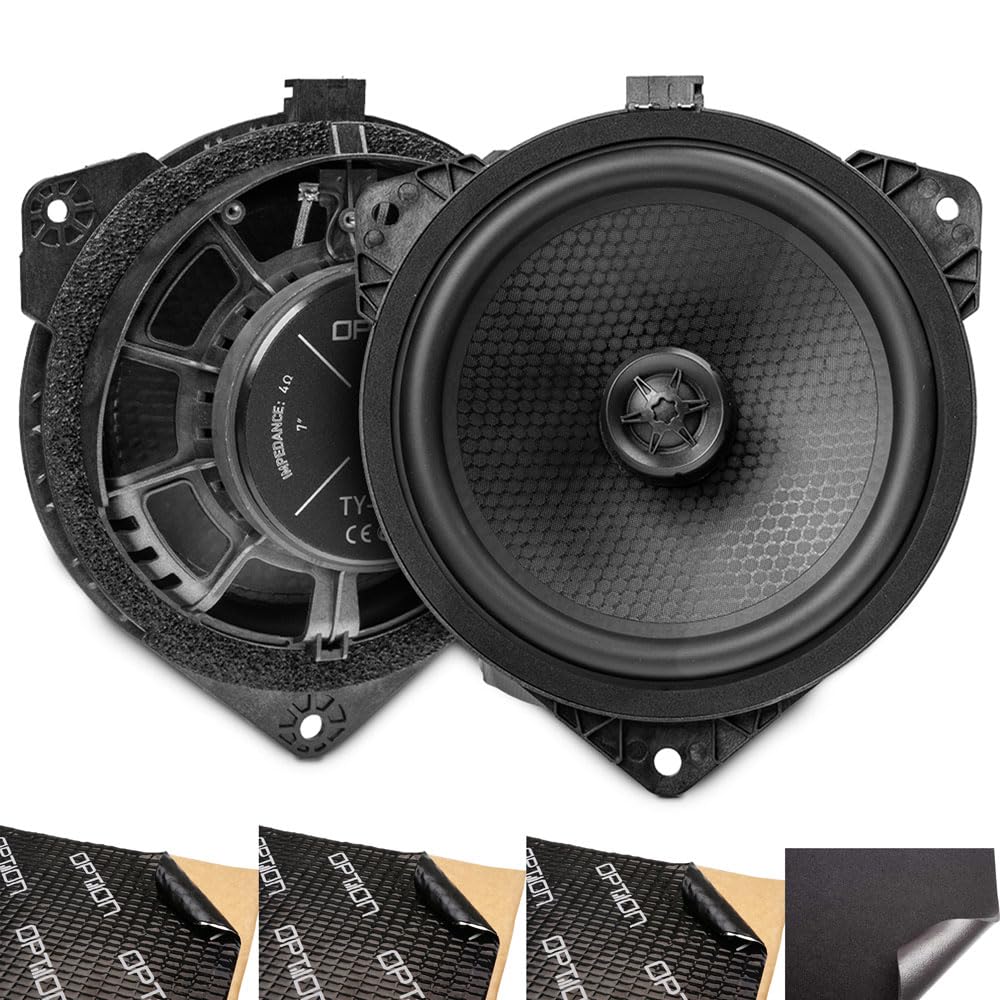 Option Lot de haut-parleurs arrière compatibles avec Suzuki Swace (à partir de 2020, système audio standard) - 100 % Plug & Play - Haut-parleur coaxial 2 voies 17 cm avec isolation
