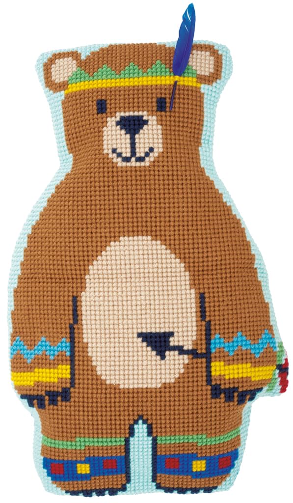Vervaco N\A Cross Stitch Kit: Cushion: Lief: Indian Bear, Other, Na, 40 X 40Cm