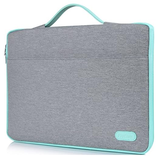 ProCase Funda Portátil 12"-12.9" para Surface Pro X 8 7 6 5 4 3 2/MacBook Pro 13 14/Air 13 2019 2018 2021, Bolsa Maletín con Asa para 11 11.6 12 Pulgadas Chromebook Ultrabook Notebook Laptop –Gris Claro