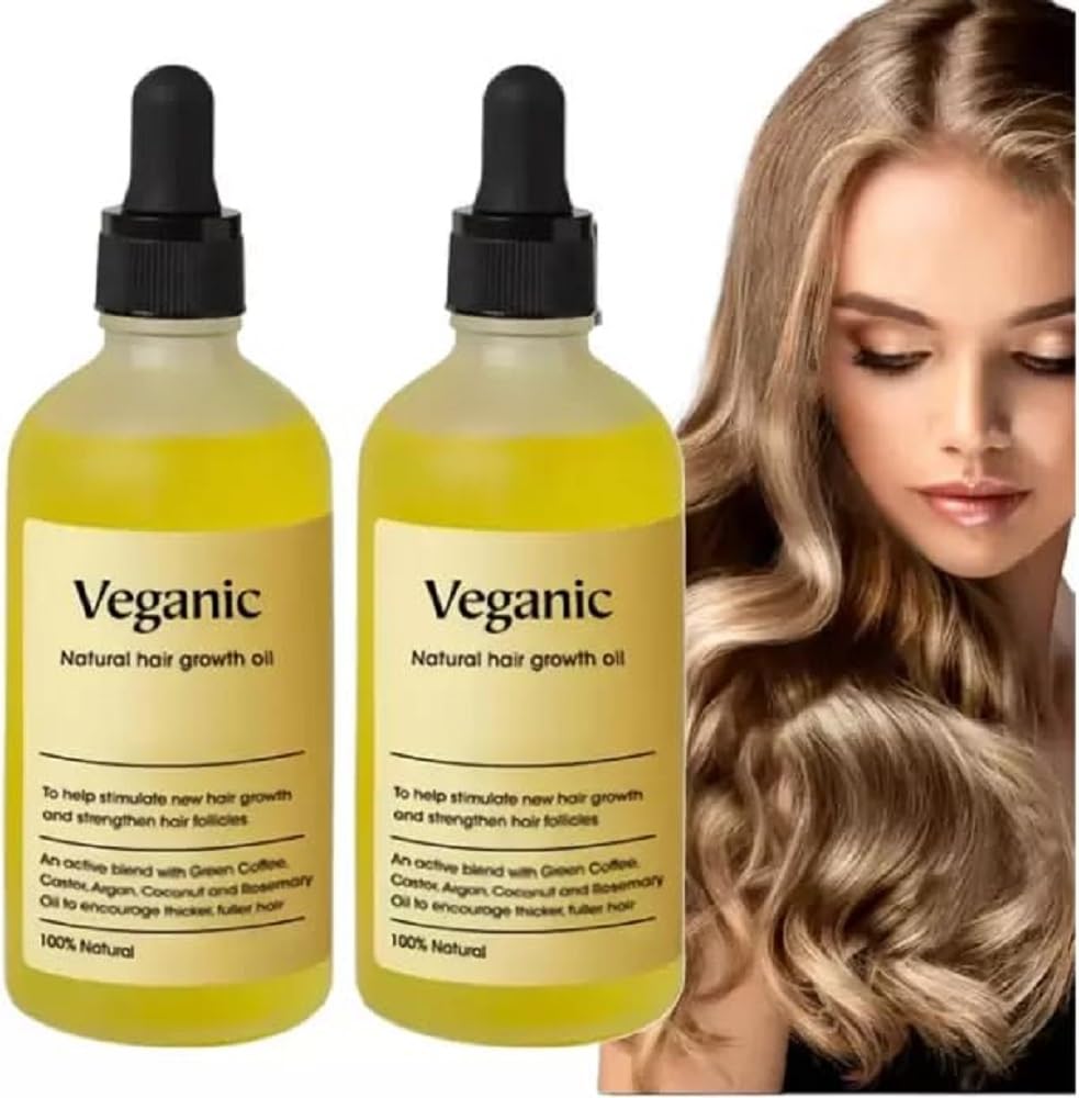Veganic Hair Growth Elixir - 60ml | Castor Oil & Rosemary for Thicker Hair(60ml Pack of 2) shivnex-picture-58